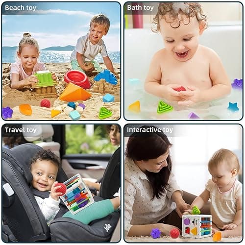 Mailesi Baby Toys for 1 2 Year Old Boys Girls, Montessori Sensory Toys for 12 18 Months 1st Gifts Educational Learning Shape Sorter Activity Cube Travel Toys for Autism Toddlers Birthday Presents thumbnail 6