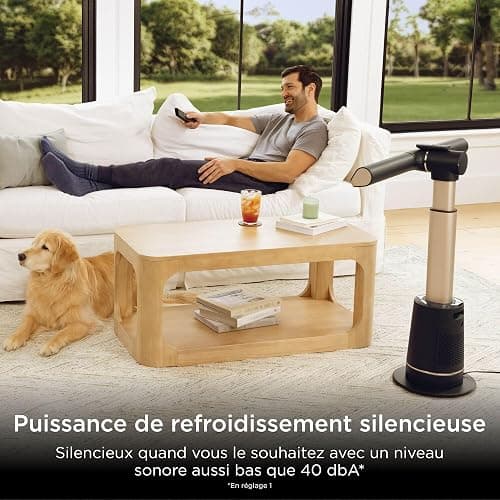 Shark TurboBlade Ventilateur colonne sans pale, 10 vitesses TF200SEU, Gris Anthracite, 78 cm thumbnail 6