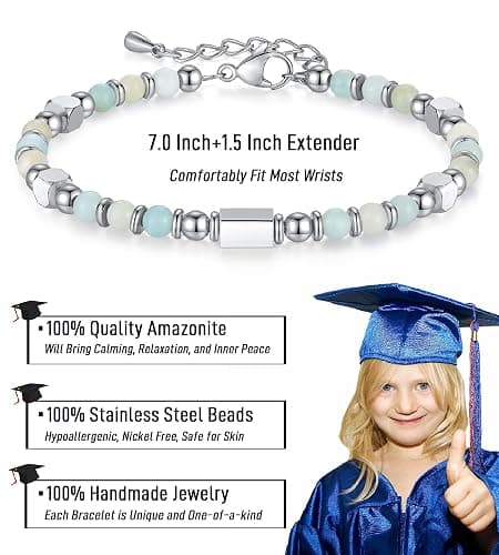 AryaHozel 2026 Graduation Gifts for Her/Girls/Women, Tiny Gemstone Graduation Bracelet with Unique Cap Gift Box thumbnail 3