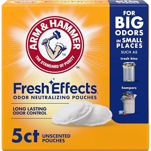 Arm & Hammer Fresh Effects Odor Neutralizing Baking Soda Pouches, Unscented Deodorizer for Long Lasting Freshness in Shoes, Gym Bags, & Small Spaces, 5 count thumbnail 7