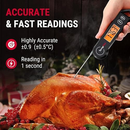 TempPro TP19H Waterproof Digital Meat Thermometer with Ambidextrous Backlit and Motion Sensing Cooking Food Thermometer for BBQ Grill Smoker Oil Fry Candy Thermometer (Previously ThermoPro) thumbnail 2