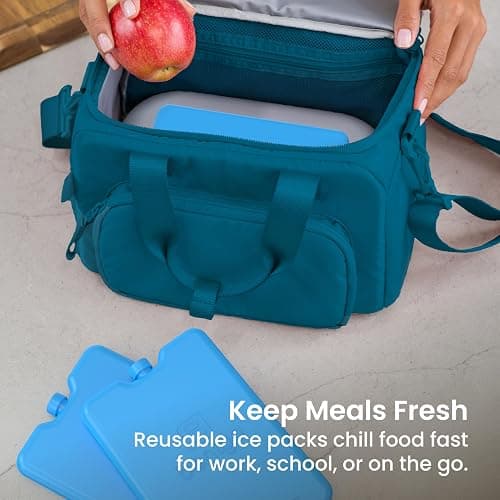 Bentgo Chillers Ice Packs: Slim, Reusable Quick-Freeze Cooling Design Keeps Food Fresh in Lunch Boxes, Bags, & Coolers for Work, College, Camping, & More; Easy to Clean & Chills Fast; 4-Pack (Blue) thumbnail 3