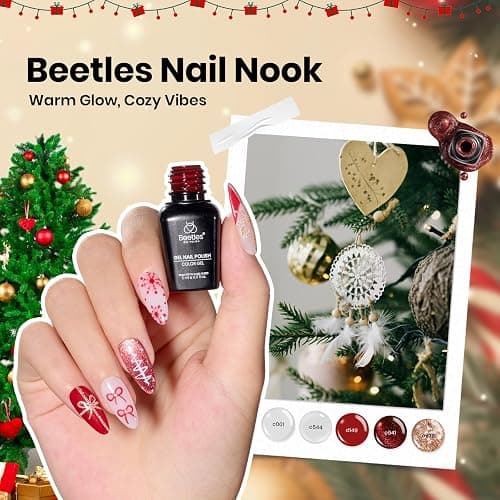 Beetles Gel Nail Polish Gift Set– Christmas Kaleidoscope 100 Vibrant Colors with Base & Top Coats Glitter Matte Glossy Finishes Cat Eye Pearl Nail Polish Nail Art Gift for Women Salon Home DIY Use thumbnail 3