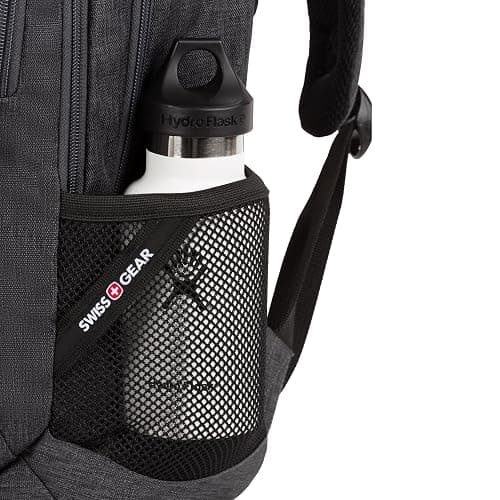SwissGear 5505 Cecil 16” Laptop Backpack Charcoal – Daily Laptop Bag with Gear Attachment Options – Multiple Organizer Pockets & Padded Shoulder Straps thumbnail 6