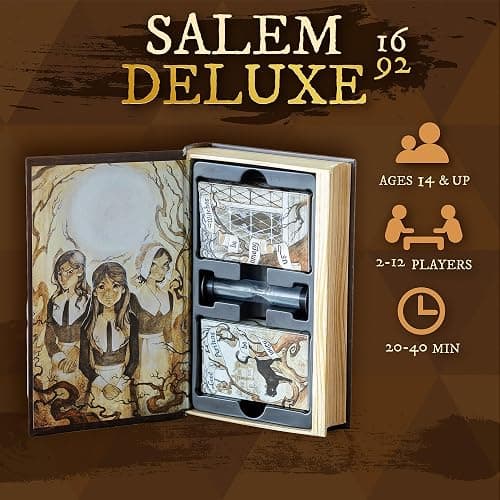 Facade Games Salem 1692 Deluxe Edition Board Game - Witch Hunt Game for Friends and Family - A Game of Cards, Strategy, Deceit, and Luck for 4-12 Players thumbnail 2