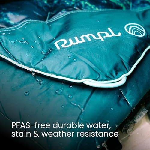 Rumpl Original Puffy Blanket - Warm, Water-Resistant Camping Blanket with 100% Recycled Synthetic Insulation, 52"x75", Original Puffy V2, Rocky Mountain Sunset Fade thumbnail 6