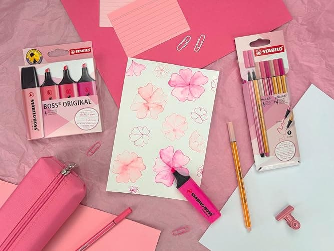 STABILO Boss Original Highlighters Shades of Pink Pack of 4 thumbnail 6
