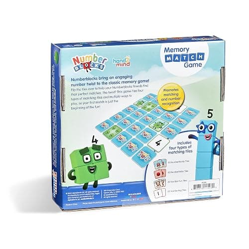 hand2mind Numberblocks Memory Match Game, Matching Card Game, Numbers for Toddlers, Kindergarten Math Toys, Counting Toys, Preschool Learning Activities, Kids Birthday Gift, Easter Basket Stuffers thumbnail 9