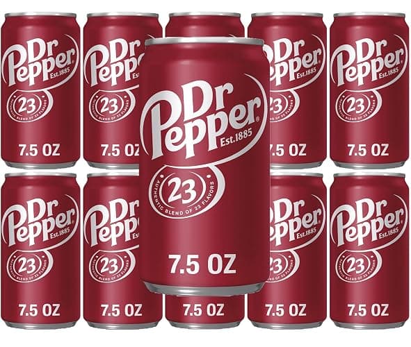 Dr. Pepper Mini Cans, 7.5oz Cans, (Pack of 10) with Bay Area Marketplace Napkins thumbnail 2
