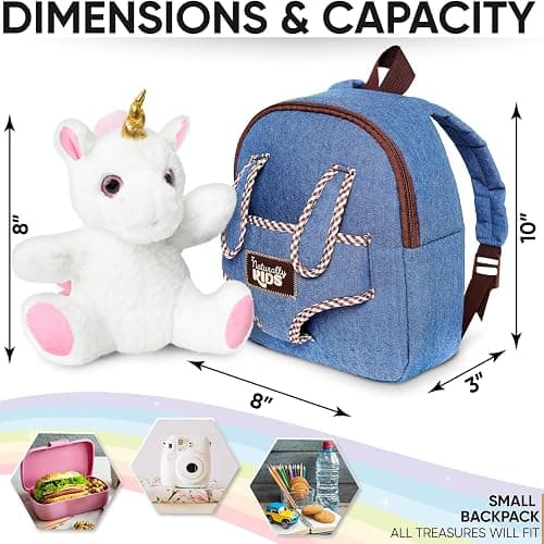 Naturally KIDS Toddler Backpack w Unicorn Toys, 2 Year Old Girl Birthday Gift, 3 Year Old Girl Gift Boy, Toddler Unicorn Toy thumbnail 4