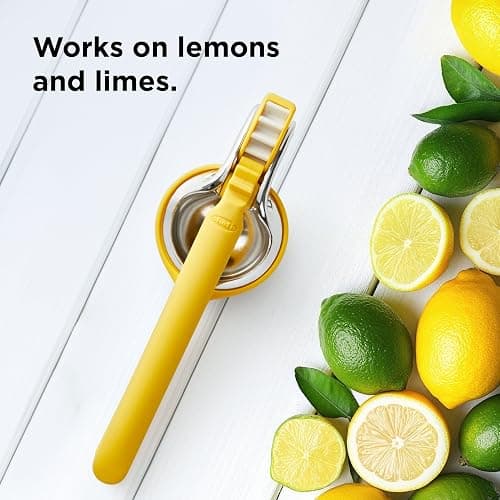 Chef'n FreshForce Lemon Squeezer Citrus Juicer, Manual Hand Press with Dual-Gear Power for Maximum Juice Extraction, Durable, Yellow thumbnail 7