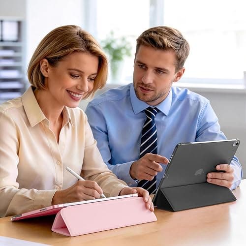 Mastten for iPad Air 13 Inch Case M4/M3/M2(2026/2025/2024), Pink | Slim Trifold Stand Protective Cover with Translucent Hard Back for iPad Air 13 Case, Support Touch ID, Auto Wake/Sleep thumbnail 8