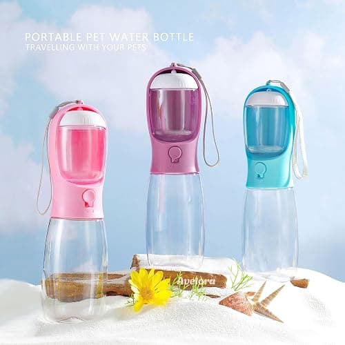 AVELORA Dog Water Bottle,Portable Pet Water Bottle with Food Container,Outdoor Portable Water Dispenser for Cat,Puppy,Pets for Walking,Hiking,Travel,Puppy Essentials,Dog Stuff(19oz) thumbnail 6