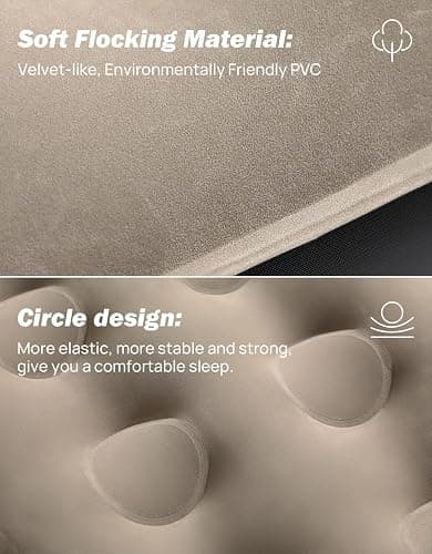JOYTUTUS Truck Bed Mattress for 5.5-5.8Ft, Full Size Inflatable Mattress Pickup Short Beds for Outdoor Camping, with Carry Bag & Cup Holder & Cavity Design, Camel&Black thumbnail 6