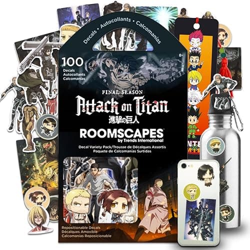 Attack on Titan Sticker Decal Set - 100 Assorted Decals for Laptops, Phones & More | Attack on Titan Decal Pack - Image 1