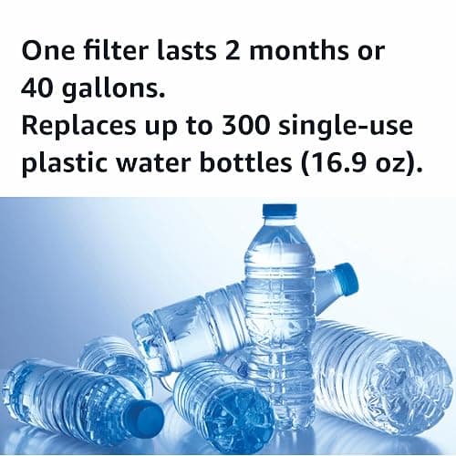 Amazon Basics Enhanced Water Filters for Pitcher, Brita Compatible, 6-Pack | Water filter cartridge, water pitcher filters reduce 9 contaminants, 6-Month Filter, WQA & NSF Certified, BPA-Free thumbnail 8