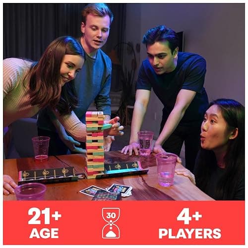 Spin Master Games, Chug O War Tumbling Tower, Adult Party Game for Happy Hour Hangs, 4 & Up Players, for Ages 21 & Up thumbnail 3