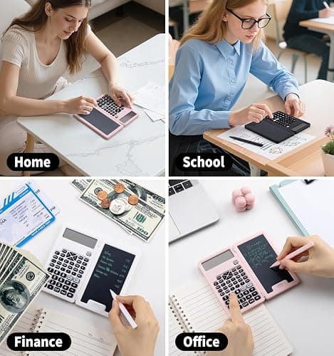 Scientific Calculators for Students, Office Desktop Calculators, 240 Computing Functions, Small Calculator with Notepad, Ideal for Middle High School Students and Teachers (Black) thumbnail 7