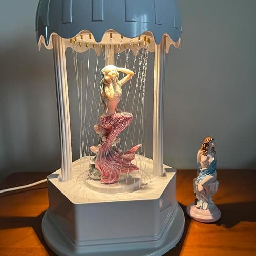 MINI Retro Oil Rain Lamp– Pink Mermaid– Rainfall Indicator lamp，Vintage Table lamp, Ceiling lamp, Suitable for bedrooms, Living Rooms and Stores thumbnail 6