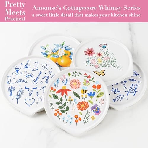Ceramic Spoon Rest for Stove Top - Cute Spoon Holder for Kitchen Counter - White Coffee Spoon Rest Utensil Rest Spatula Rest - Farmhouse Kitchen Counter Decor (Butterfly Spoon Rest) thumbnail 5