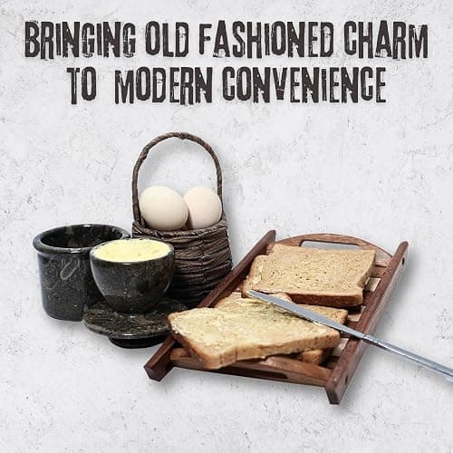 Oceanic Marble Butter Crock with Lid: 4" Gray Marble Handmade Butter Storage Dish - Stylish Kitchenware thumbnail 4