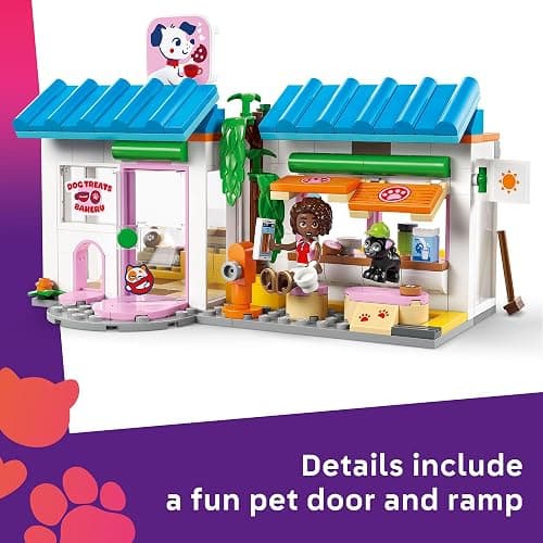 LEGO Friends Dog Treats Bakery Building Toy for Girls & Boys - Pretend Play Set for Kids, Ages 6+ - W/Aliya & Sage Minidolls, 2 Toy Dog Figures, & Accessories - Gift Idea for Birthdays - 42677 thumbnail 3
