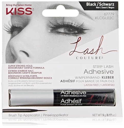 KISS Lash Couture, Lash Glue, Super Strong Strip Lash Adhesive, Black, Includes Lash Adhesive, Long Lasting Wear, Can Be Used with Strip Lashes and Lash Clusters - Image 1