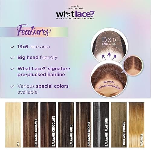Sensationnel What Lace 13x6 Wigs - Cloud 9 Synthetic Hair Hand Tied Natural Preplucked Hairline Illusion Lace Frontal Lacewig - WHAT LACE GLENNA (BALAYAGE CHOCOLATE) thumbnail 7