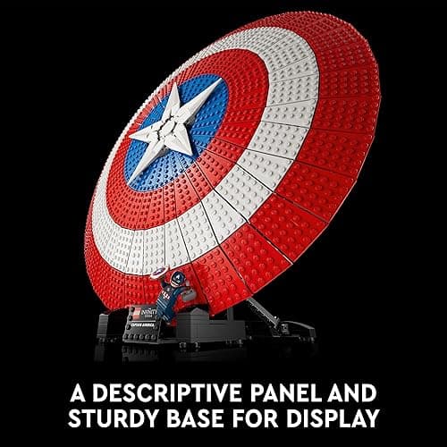 LEGO Marvel Captain America’s Shield 76262 Model Kit for Adults, Collectible Replica of Captain America’s Iconic Shield, This Disney Marvel Building Set for Adults Makes a Great Graduation Gift - Red, White, Blue thumbnail 6