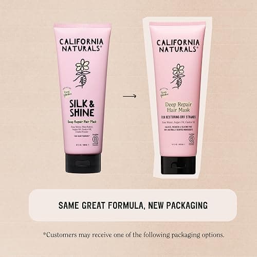 California Naturals Deep Repair Hair Mask, Paraben and Sulfate Free, Deep Conditioner for Dry, Damaged Hair, Vegan, Hydrating and Conditioning, For Curly, Frizzy, All Hair Types, 12 fl oz thumbnail 3