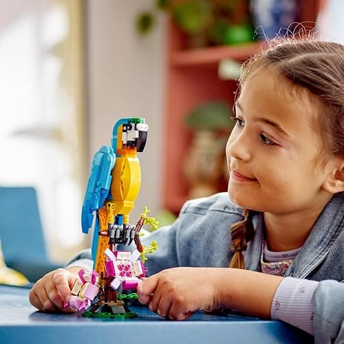 LEGO Creator 3 in 1 Exotic Parrot to Frog to Fish Animal Figures Building Toy, Creative Toys for Kids Aged 7 and up 31136 thumbnail 2