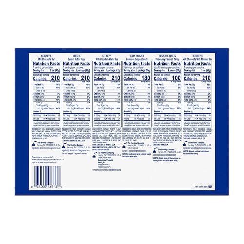 Hershey Assorted Flavored Candy Variety Pack, 31.5 oz (18 Packs) | Individually wrapped full-size candy packs with milk chocolate and fruit flavors for parties, and pantry restocking. thumbnail 2