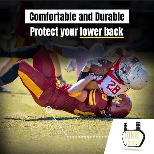 O Shield Golden Cross Chrome Football Back Plate, Lower Back Pads for Football Players, Rear Protector, Cross Series thumbnail 5