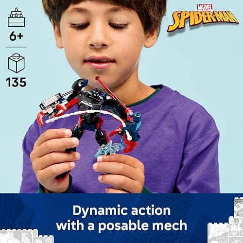 LEGO Marvel Miles Morales Mech vs. Spider-Man 2099 76337 | Building Toys for Boys & Girls, Ages 6+, Super Hero Mech for Pretend Play, 2 Minifigures, 135 Pieces, Gift for Birthdays thumbnail 2