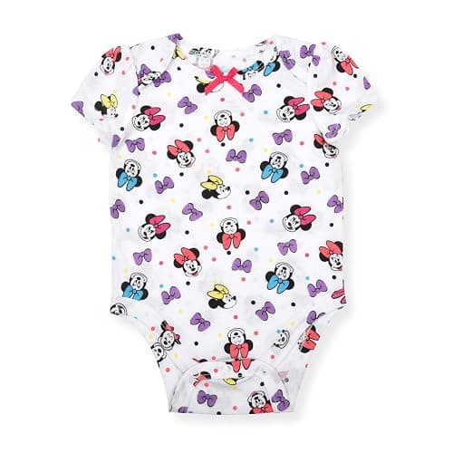 Disney Minnie Mouse Fabulous 5 Pack Girls Bodysuits for Newborns Babys and Infants thumbnail 6