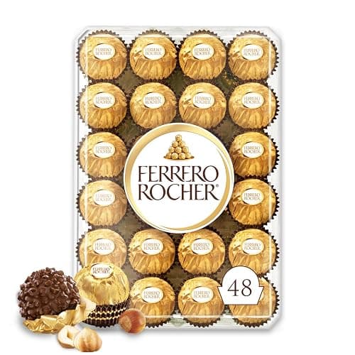 FERRERO ROCHER Fine Hazelnut Milk Chocolate Gift Box; 48 Count; Ideal Hostess Gift; 600g - Image 1