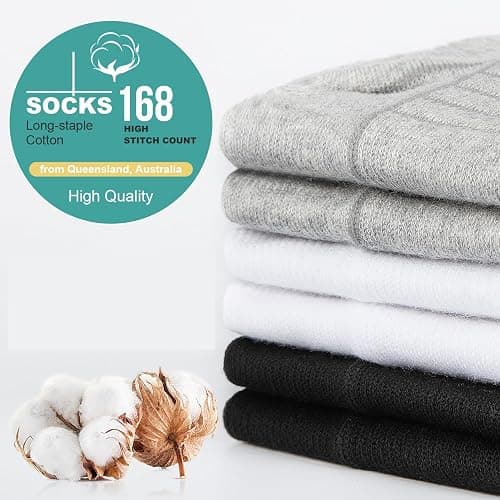 Lapulas Athletic Running Ankle Socks, Low Cut Cushioned Anti-Blister Tab Sports Socks Men Women 6Pairs thumbnail 5