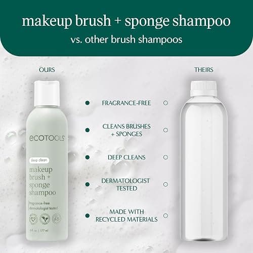 EcoTools Makeup Brush Cleansing Pad + Deep Clean Shampoo Bundle, Brush Cleaner Mat & Makeup Brush Cleanser For Deep Cleaning Tools, Clean Formula, Cruelty-Free, & Vegan, 2 Piece Set - Shampoo, 2 Piece Set thumbnail 6