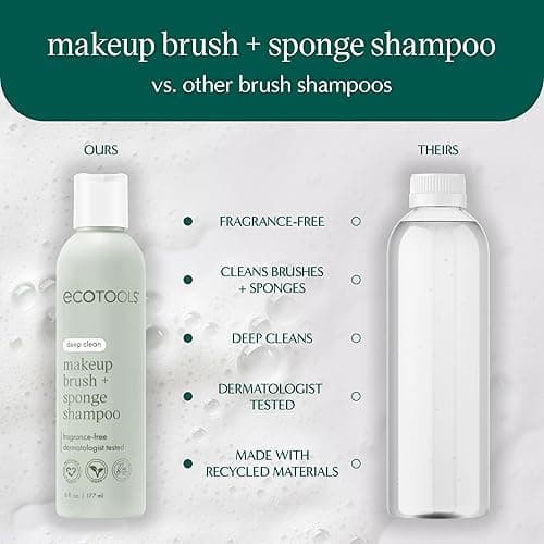 EcoTools Makeup Brush Cleansing Pad + Deep Clean Shampoo Bundle, Brush Cleaner Mat & Makeup Brush Cleanser For Deep Cleaning Tools, Clean Formula, Cruelty-Free, & Vegan, 2 Piece Set - Shampoo, 2 Piece Set thumbnail 6