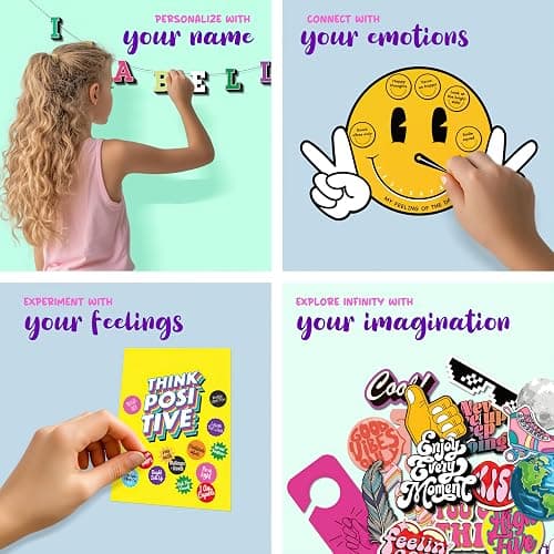 Glow in the Dark Wall Collage Kit for Teen Girls - 1000+ Stickers Teen Girl Room Bedroom Decor, Room Decor for Teen Girls - Teen & Tween Girls Trendy Stuff - Top Gifts for 10 11 12 13 14 Year Old Girl thumbnail 4