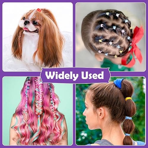 Auroray 32 Colors Small Hair Rubber Bands with 16 Styling Tools, 2000 Pcs Elastic Girl Baby Hair Ties, Mini Bands with Elastic Cutter, Hair Accessories Xmas Stuff for Girls Baby Toddlers Kids thumbnail 7