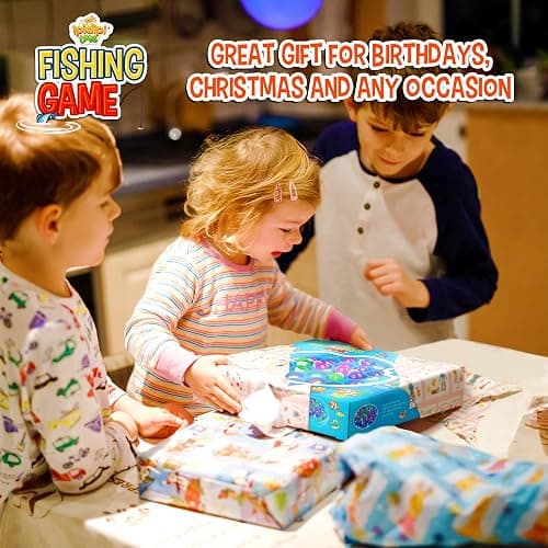 IPIDIPI TOYS Fishing Game for Kids, 45 Fish and 8 Poles - Magnetic Fish Toy with Rotating Board & Music - Motor Skill Activity for Toddlers, Boys & Girls 3+ - Party Favors Stocking Stuffers for Kids thumbnail 7