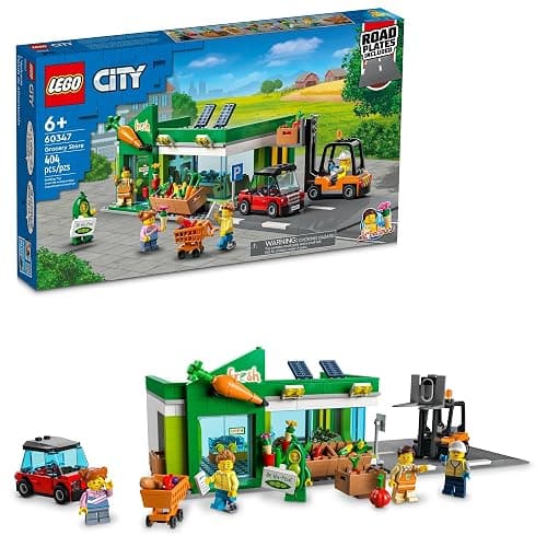 LEGO My City Grocery Store 60347 Building Toy Set for Girls, Boys, and Kids Ages 6+ (404 Pieces) - Image 1