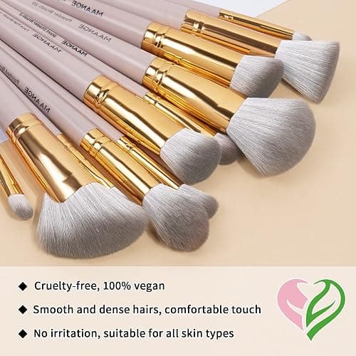 MAANGE Makeup Brush Set 25Pcs Professional Make up Brushes Travel Foundation Blush Angle Eyeliner Blending Concealers Eyeshadow Brush Premium Synthetic Make up Brushes Set with Gift Box thumbnail 3