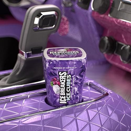 ICE BREAKERS Ice Cubes Arctic Grape Sugar Free Chewing Gum Bottles, 3.24 oz (6 Count, 40 Pieces) thumbnail 5
