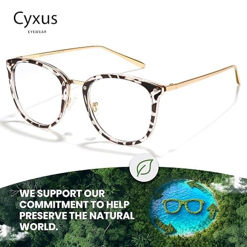 Cyxus Blue Light Glasses Men & Women Blocking UV Anti Eye Fatigue Eyewear Transparent Lens Sleep Better Stylish Frame thumbnail 7