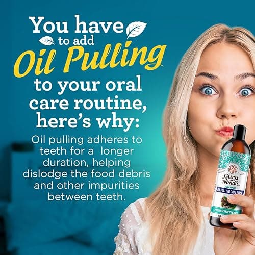 GuruNanda CocoMint Oil Pulling Mouthwash for Complete Oral Hygiene, 7 Essential Oils & Vitamins for Happy Teeth & Gums & Fresh Breath , Alcohol-Free, 8 oz thumbnail 5