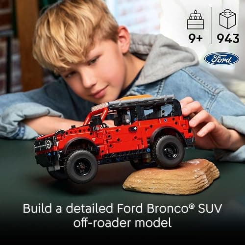 LEGO Technic Ford Bronco Kids Toy Car - Building Toy for Boys and Girls, Ages 10+ - Car Toy and Model Kit - Makes a Cool Birthday Gift for Kids - Authentic Ford Bronco Trim & Details - 42213 thumbnail 3