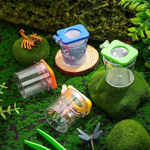 Halloscume 24 Pcs Insect Bug Viewer for Kids Magnifying Insect Box Bug Catcher Magnifier Container Critter Collection Kit Insect Cage Jar for Children Science Nature Exploration Tool thumbnail 2