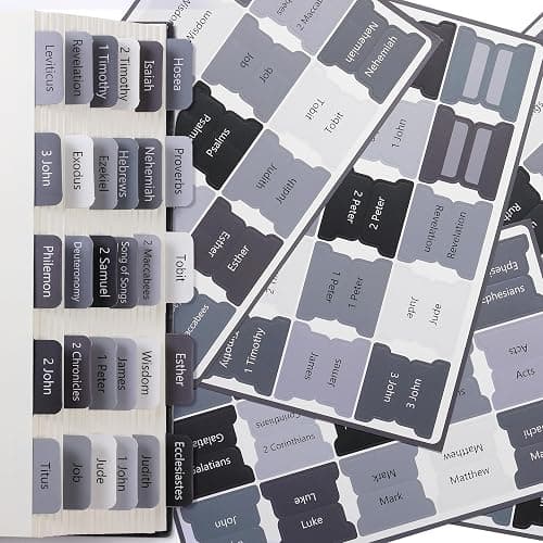 Mr. Pen- Bible Tabs, 75 Tabs, Gray, Laminated Bible Tabs for Women and Men, Bible Tabs for Study Bible, Bible Index Tabs, Bible Book Tabs, Bible Labels Tabs, Mr Pen Bible Tabs thumbnail 5